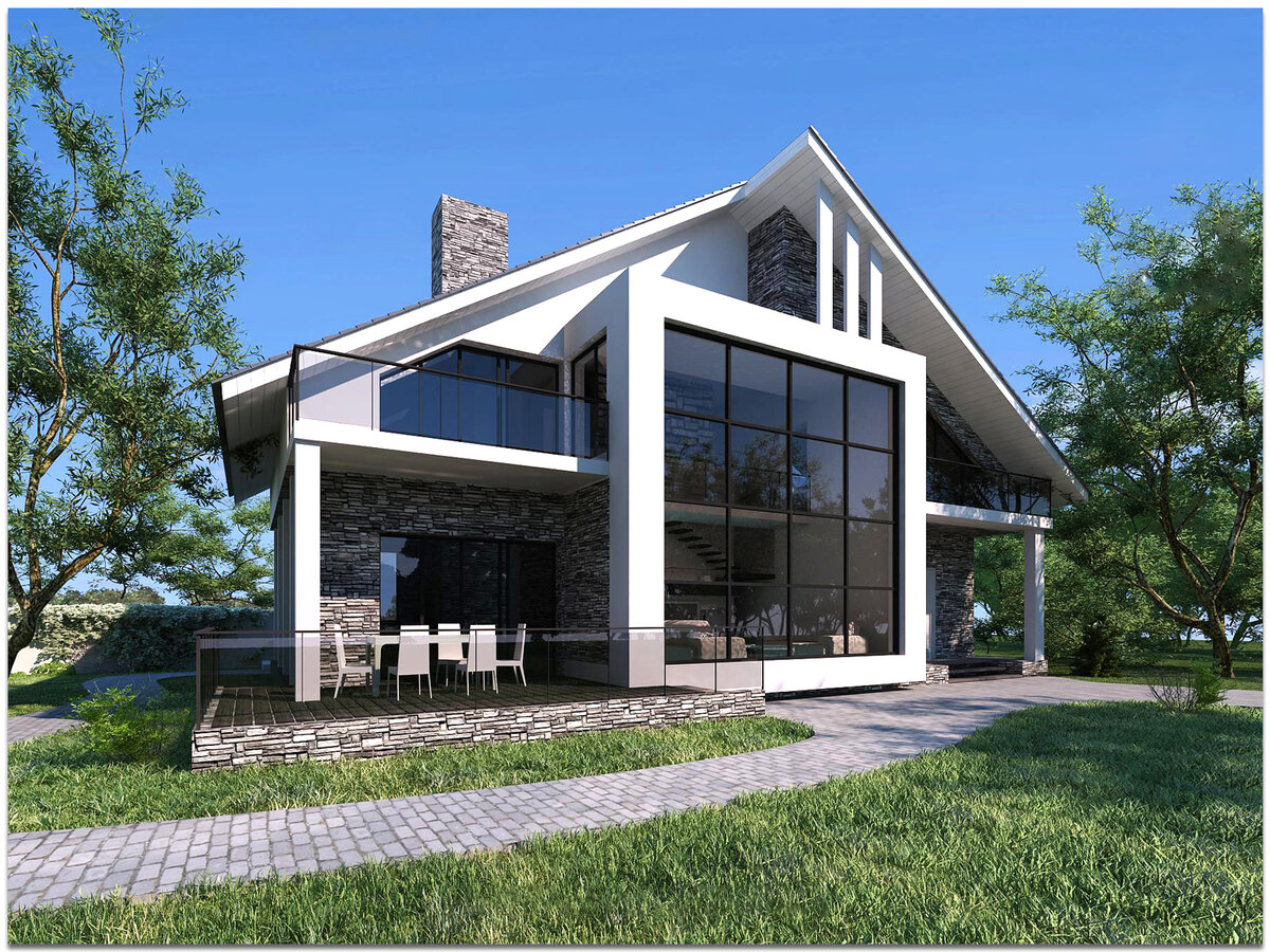 3D визуализация дома по проекту №15-278