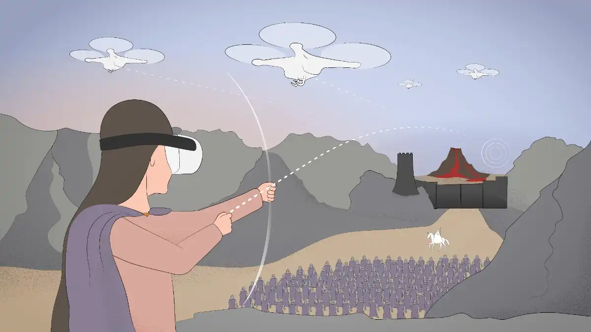 Фото: skoltech.ru (источник: Павел Одинёв/Сколтех)   Расстановка дронов «стрелой»