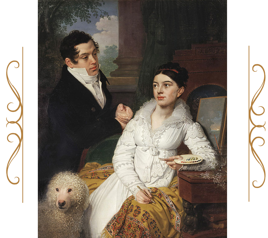 Алексей Александрович Лобанов-Ростовский с женой, Александрой Григорьевной, Владимир Лукич Боровиковский, 1814. (сс) Wikimedia Commons