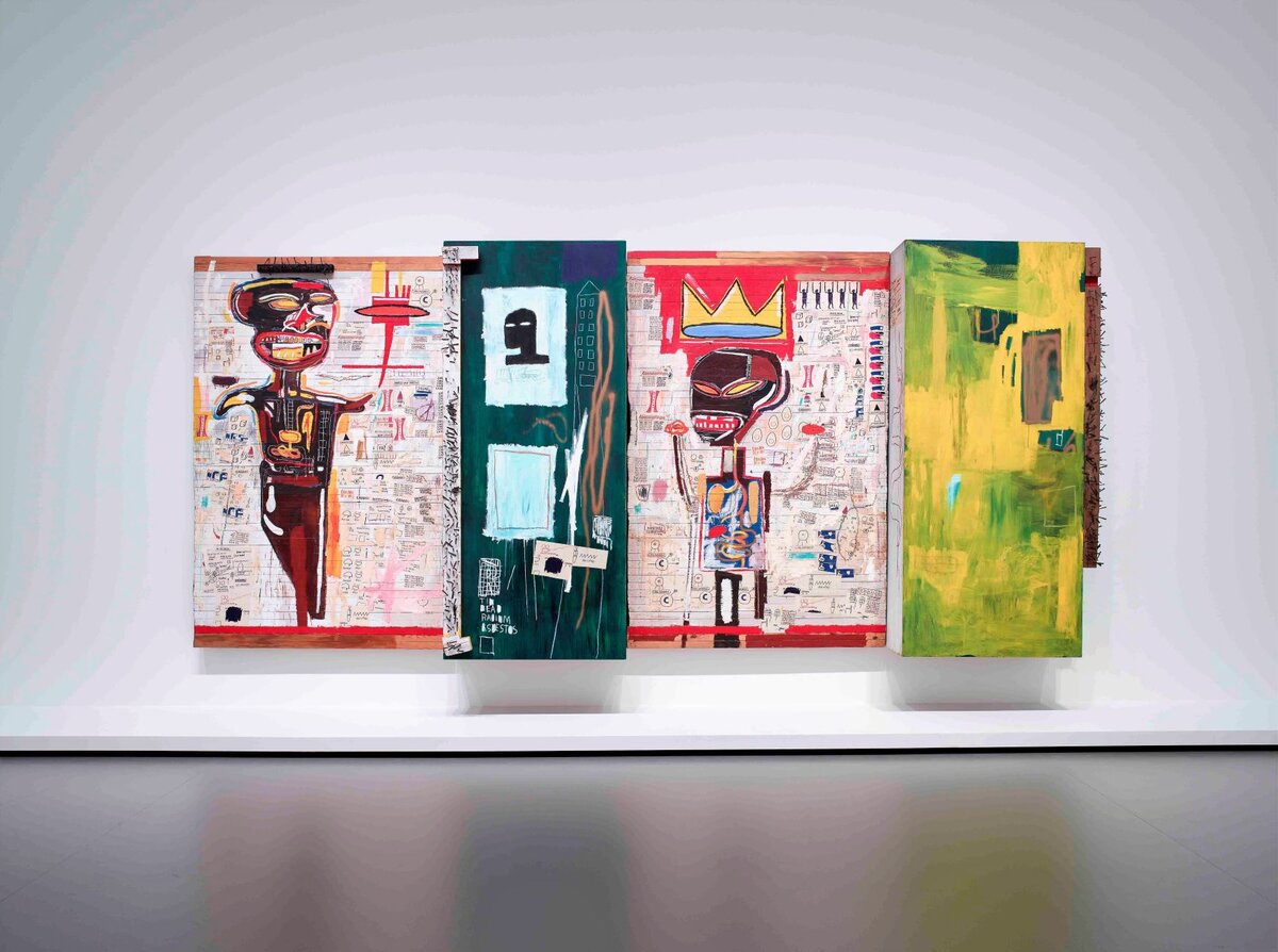 Grillo, Жан-Мишель Баския, 1984 год. Вид экспозиции, Fondation Louis Vuitton © Estate of Jean-Michel Basquiat Licensed by Artestar, New York Crédit photo: © Fondation Louis Vuitton / Marc Domage 