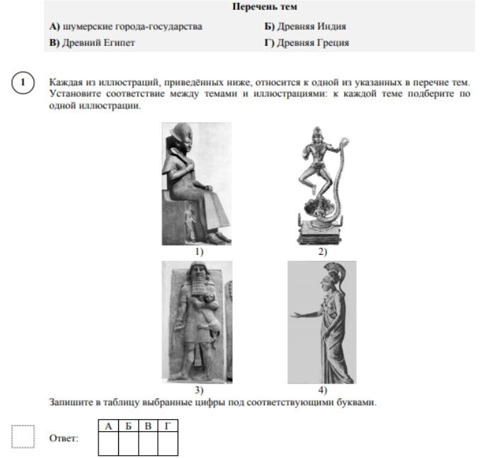 Впр по истории 5 класс образец
