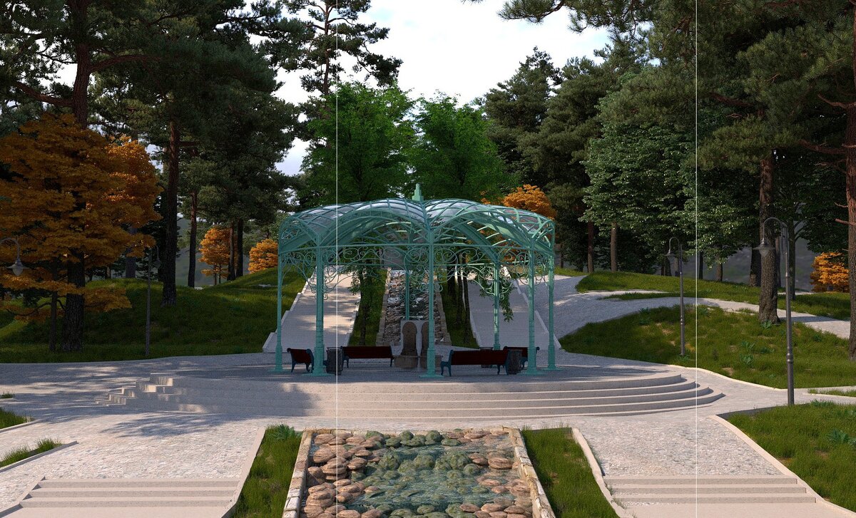 В Кисловодске готовятся к реновации парка имени Ленинского комсомола. Концептуально будет создана природная территория площадью 30 га.