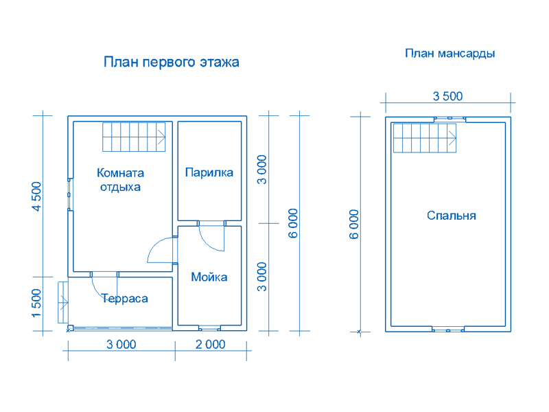 Проекты бань 5 на 5 с мансардой