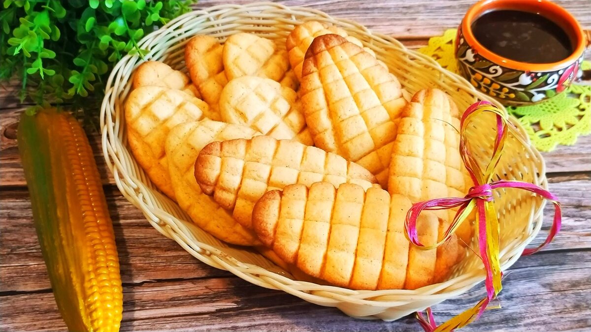 Песочное печенье с кукурузной мукой