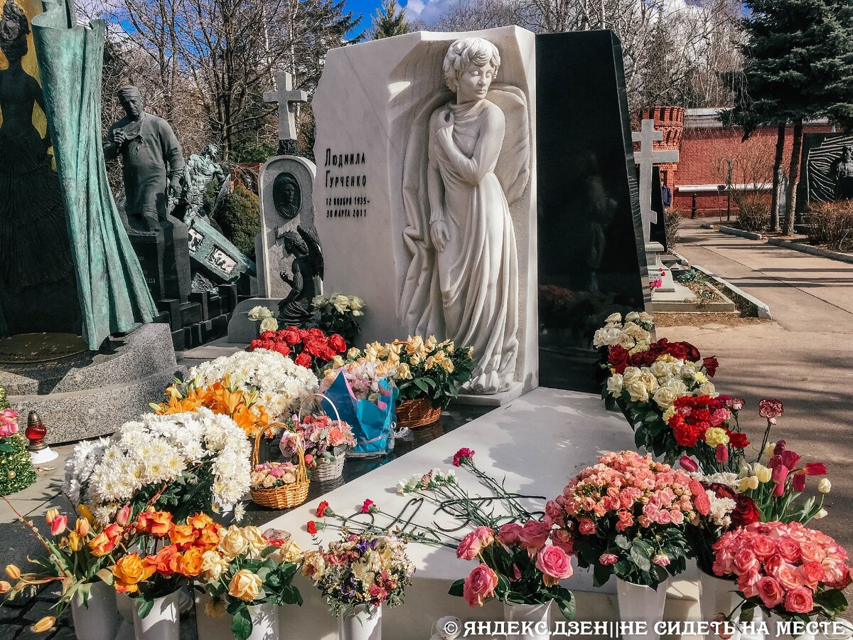 Могила Гурченко на Новодевичьем кладбище