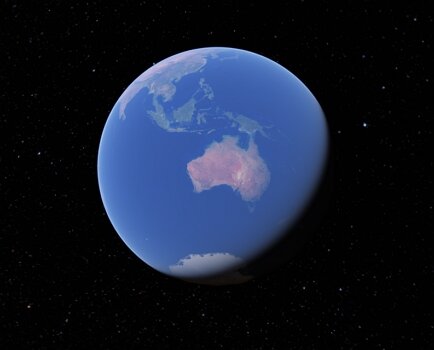 Земля в приложении Google Earth (earth.google.com)