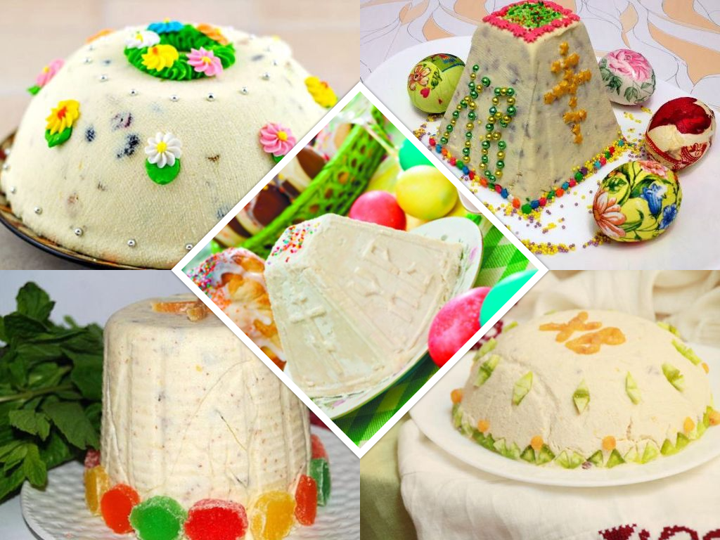 Творожная пасха с миндалём, мёдом и сыром маскарпоне