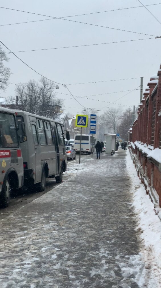 Место задержания за участие в митинге  31 января 2021 года в Москве (здесь по словам Синюгина и Луппова двухтысячная толпа, перекрывающая тротуары и проезжую часть, создающая помехи пешеходам и транспортным средствам, скандирующая лозунги и не реагирующая на требования полиции).