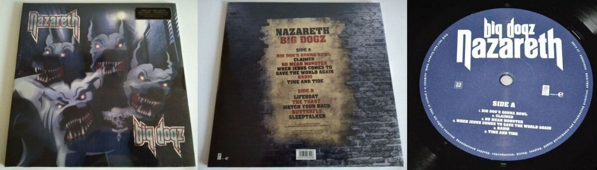 Немецкий виниловый выауск альбома Nazareth "Big Dogz", 2011 г. К нему прилагался и CD-вариант с теми же самыми композициями