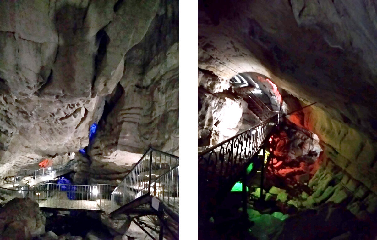 Воронцовские пещеры очень красивые, посетить их однозначно стоит. Коллаж из фото автора. 