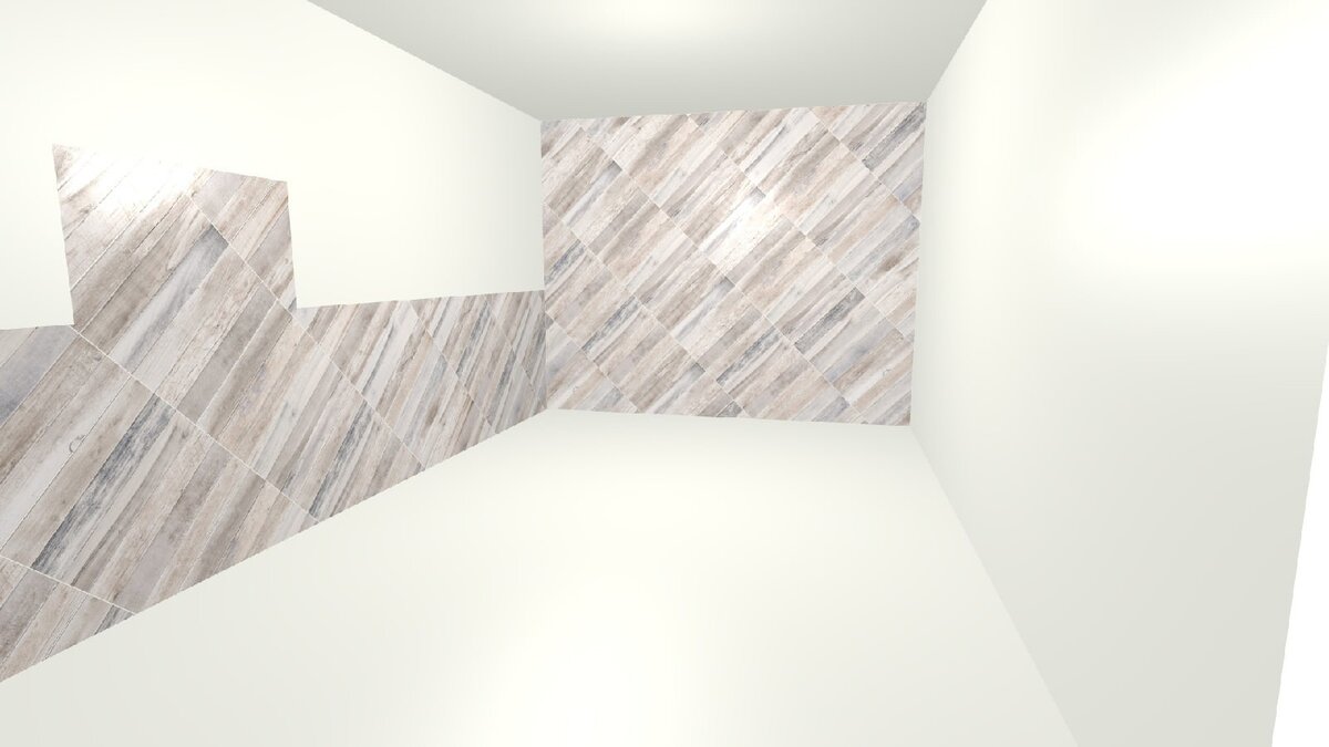 Фото можно листать! Это проект - такую визуализацию сейчас выполняют прямо в специализированных плиточных магазинах - для этого у них есть специальная программа со всеми имеющимися в ассортименте образцами плитки. Вы задаете свои габариты и объясняете предпочтения - продавец компонует такой проект прямо у вас на глазах