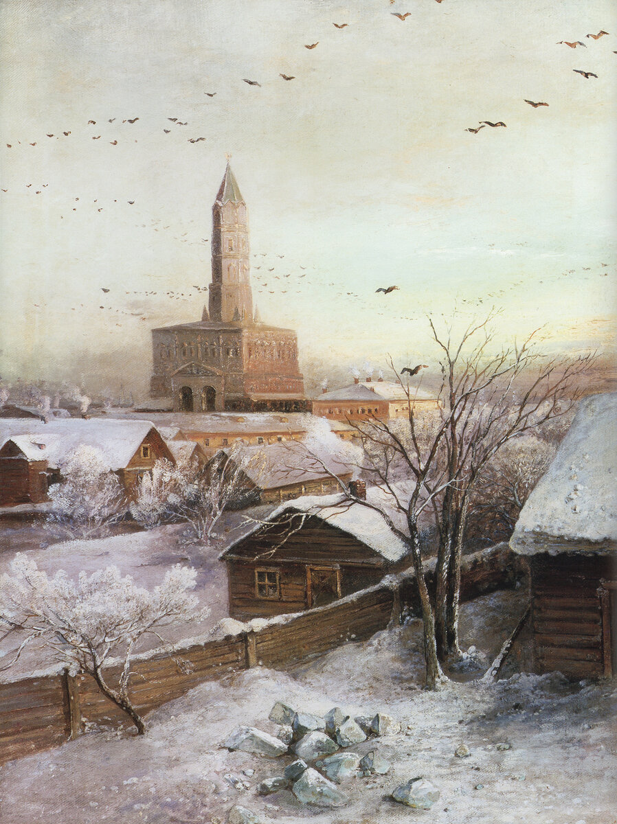 Источник: artchive.ru. Алексей Саврасов «Сухарева башня» (1872), 66×51 см