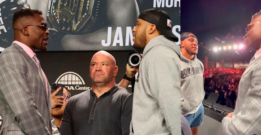 Посмотрите, что Фрэнсис Нганну сказал Сирилу Гану во время их стердауна на пресс-конференции UFC 270 