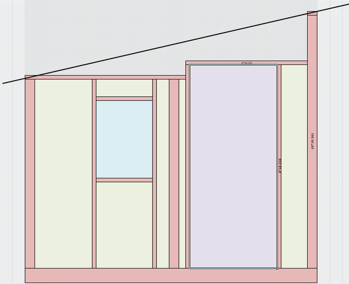 Торцевая сторона с дверью (это приблизительный рисунок