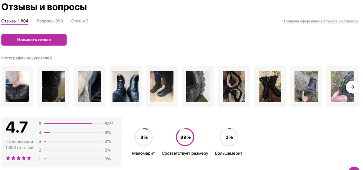 Скриншот с сайта wildberries.ru