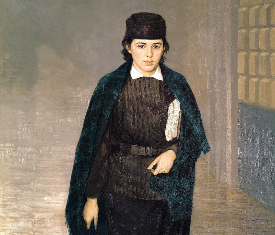 "Курсистка", 1883. Картина художника-реалиста Николая Ярошенко. 