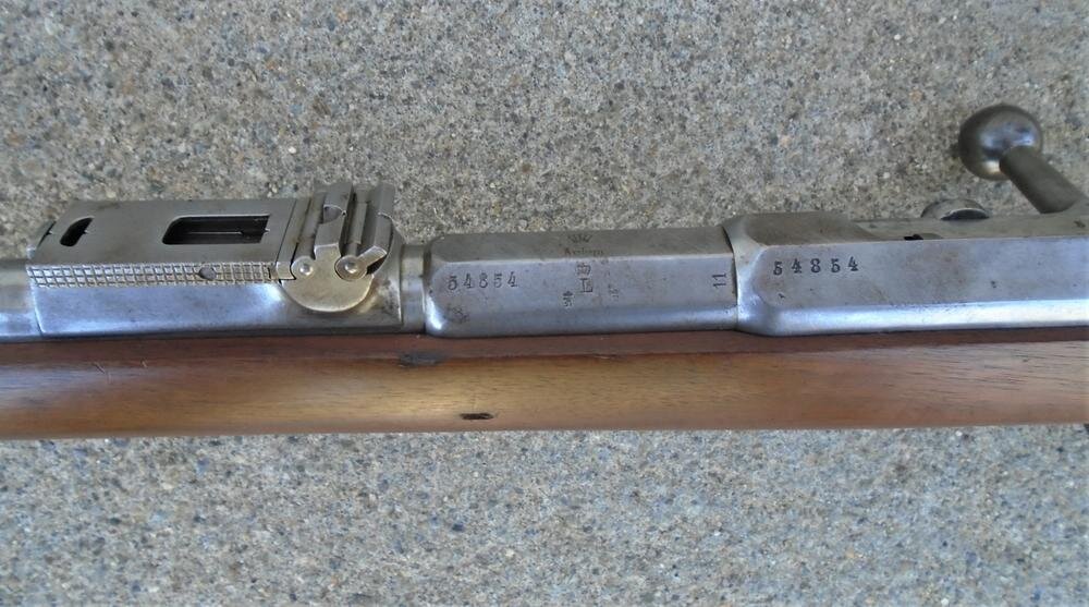 Прицел на винтовке Маузер обр. 1871 года. Вид сбоку.