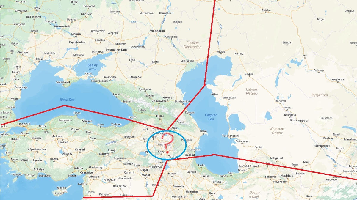 Примерна карта мечты о великом Тюркском мире Рейджепа Эрдогана