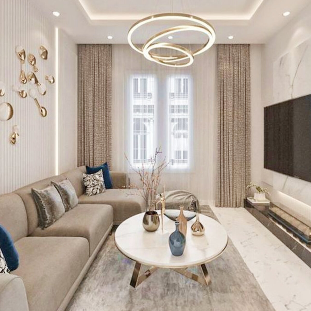 Komfort town 75 on Behance Luxury living room, Minimalist living room, Apartment