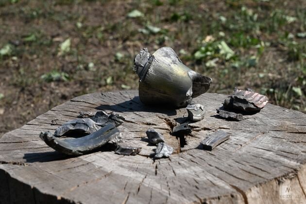   Осколок снарядов НАТО калибра 155 миллиметров Ярослав Громов © ИА REGNUM
