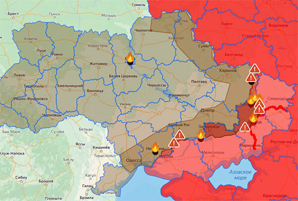 Интерактивная карта военной спецоперации