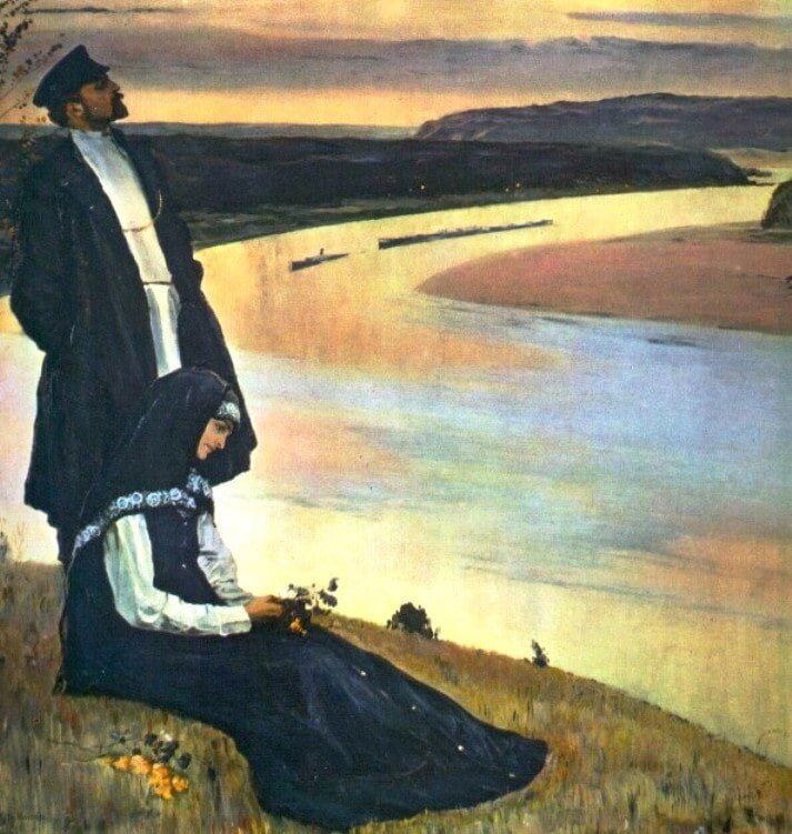 М.В. Нестеров «За Волгой», 1905 © Астраханская картинная галерея им. П.М. Догадина. Картина включена в тематический список программ проекта.