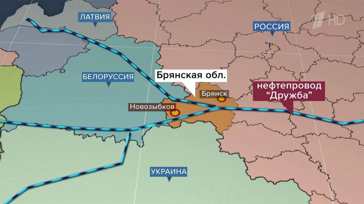 Карта нефтепроводов дружба