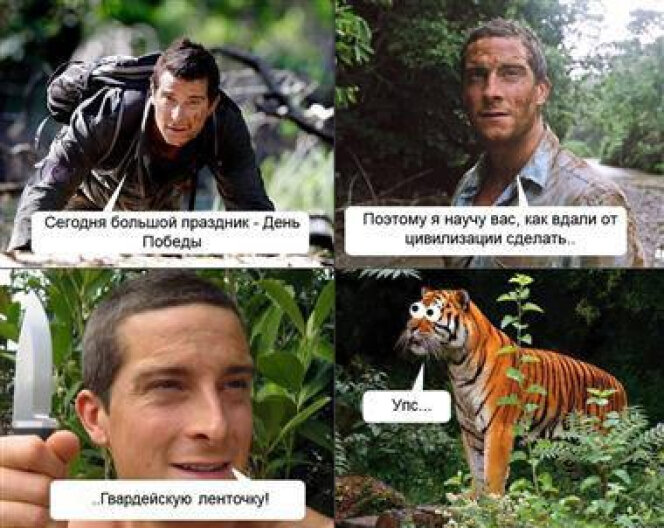 Немного мемов о Беаре Гриллсе. Взяты из открытых источников