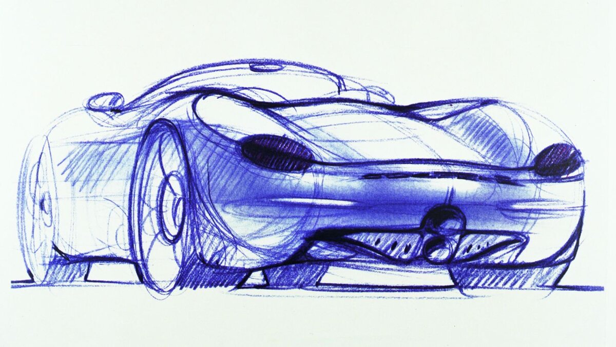 Эскизы дизайна Porsche Boxster