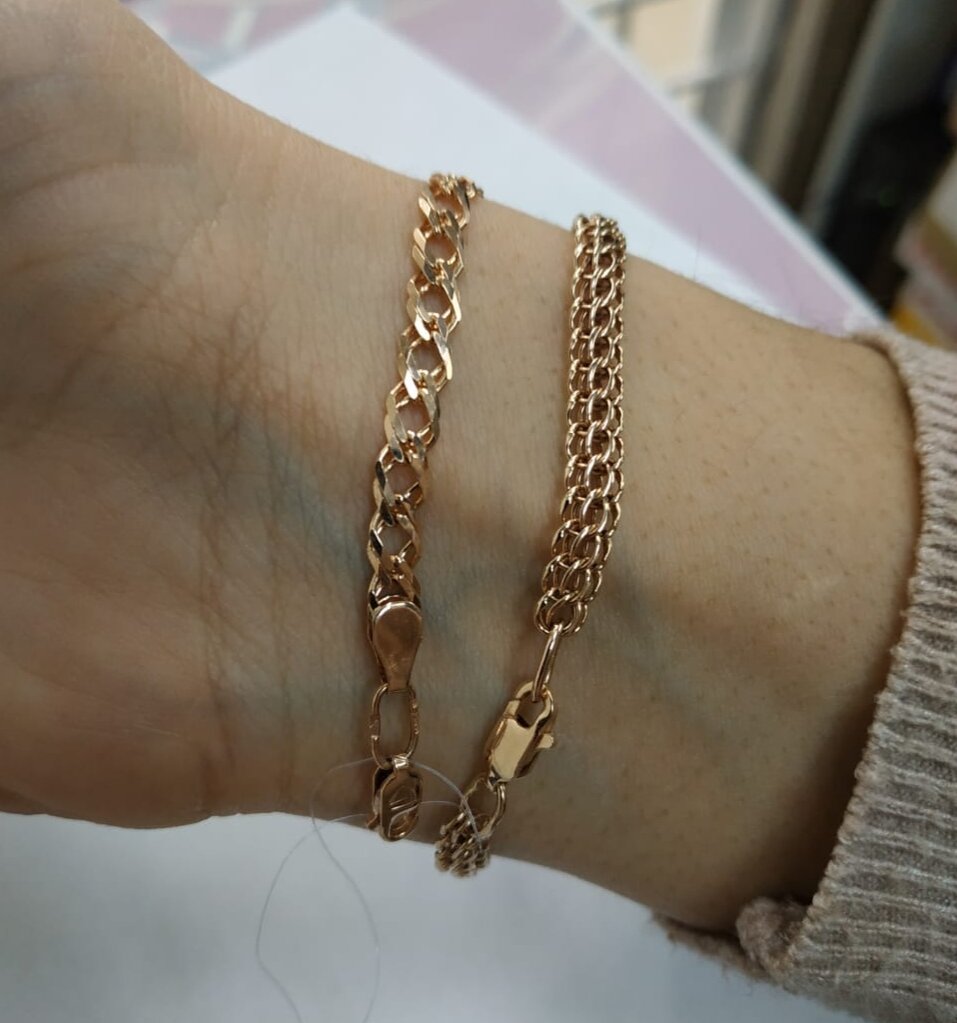 Браслет полновесный и пустотелый. Угадайте где какой.