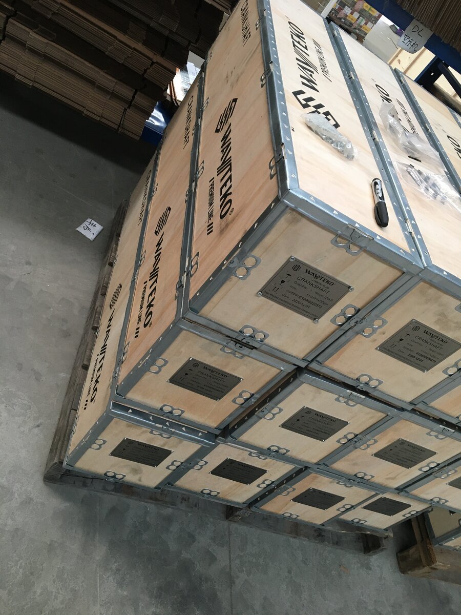 Деревянная упаковка коленвалов Wayteko Premium Line. Фото производителя