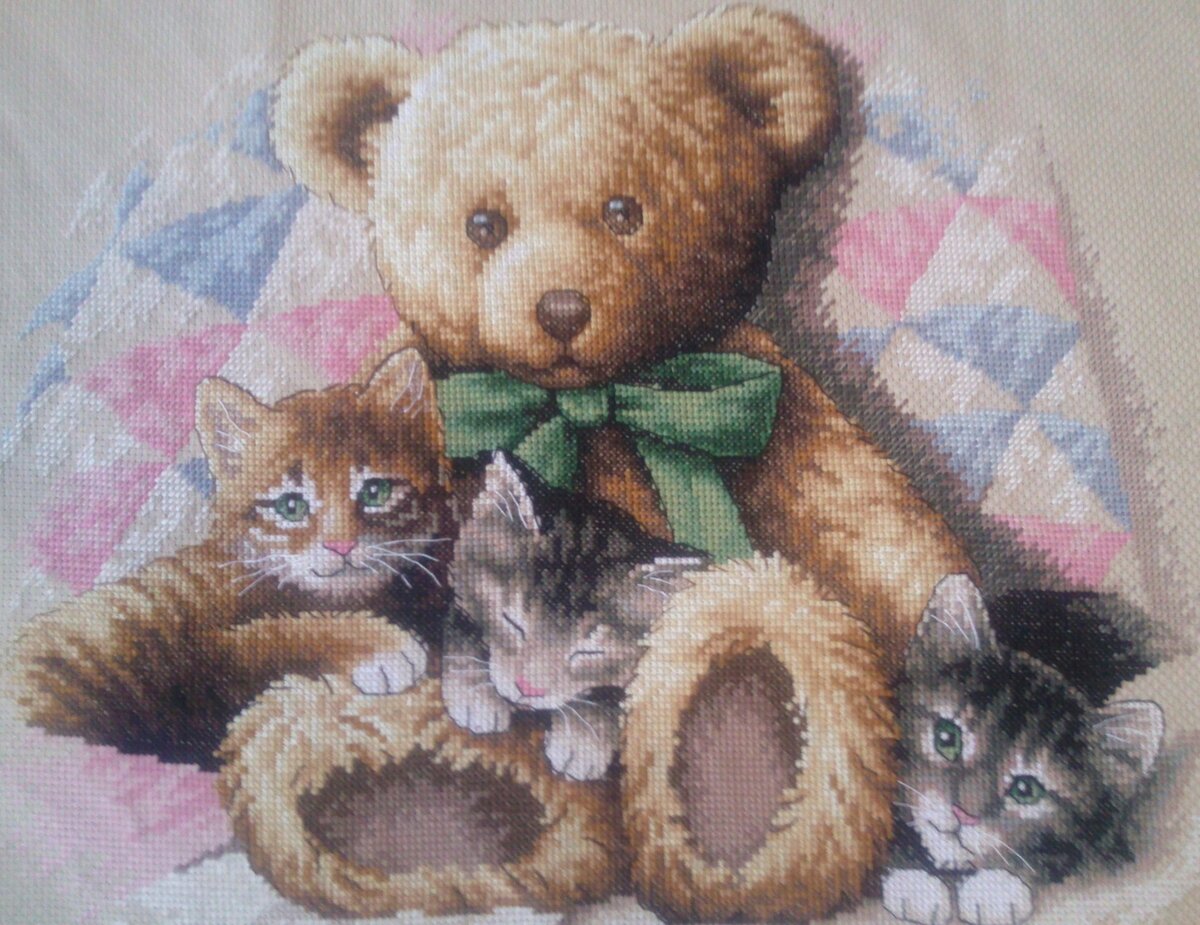 картина, вышитая крестом