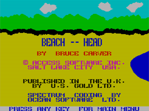 Скриншот игры «Beach Head»