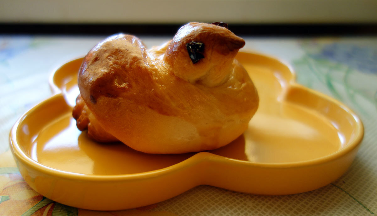 Жаворонок из постного теста