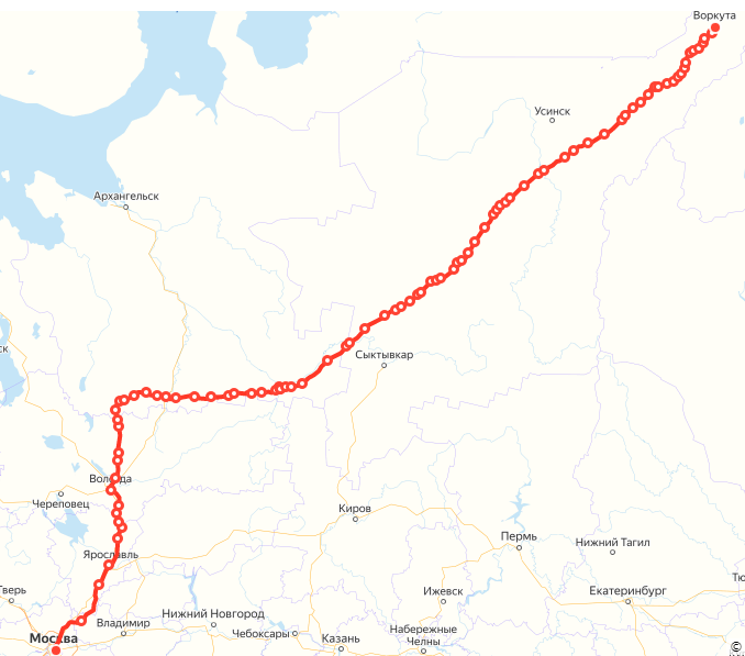 Москва воркута поезд остановки