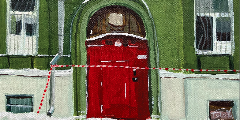 Персональная выставка Мюрьель Руссо-Овчинников «На районе. Замоскворечье. Изоляция» проходит в мастерской художницы Новокузнецкая, 3