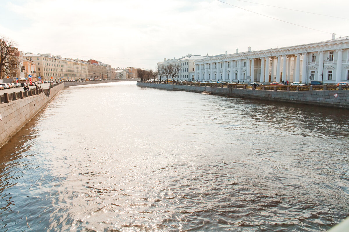 Река Фонтанка. Вид с Аничкова моста. 