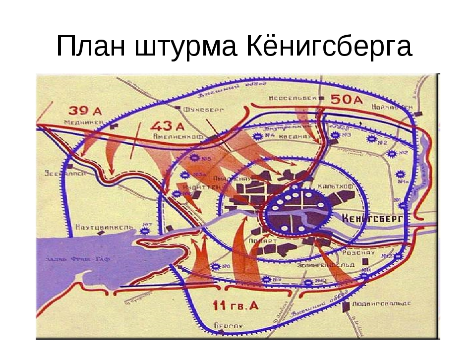 Карта кенигсберга 1945