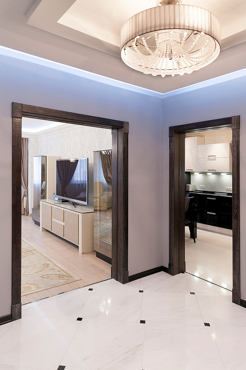 Дверные проемы от фабрики Creda в современном интерьере. 