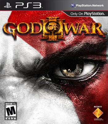 Постер игры "God of War III". 
