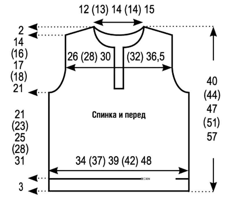 Футболка связать спицами схема рисунка и выкройка
