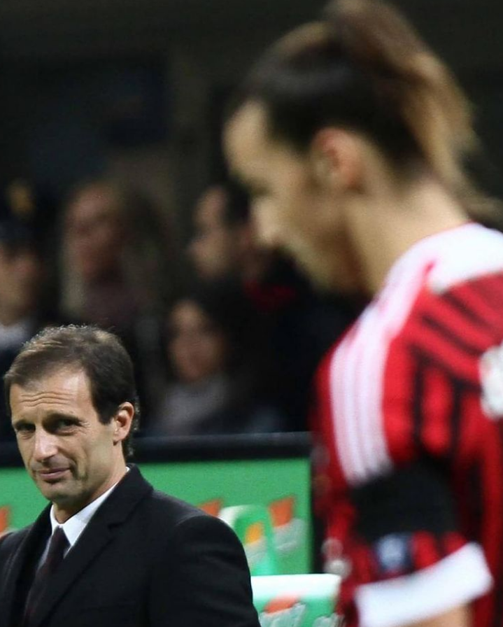 Златан Ибрагимович и Массимилиано Аллегри в Милане