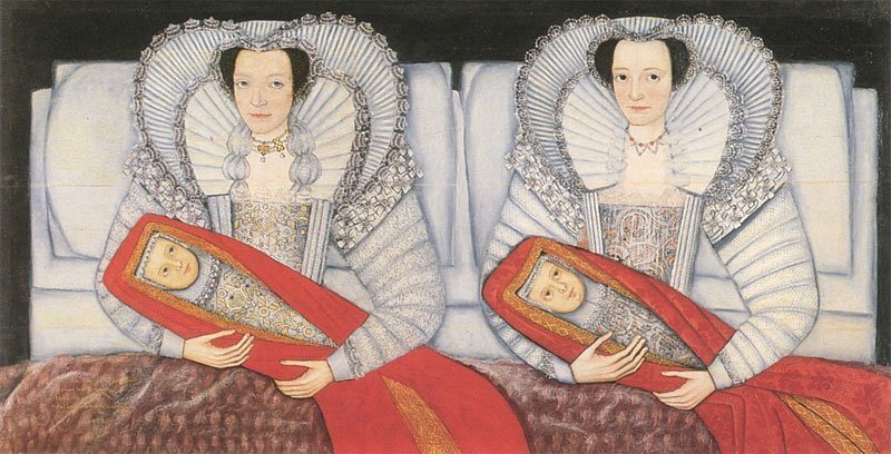 Сестры Чамли с младенцами, 1600-1610 г. 