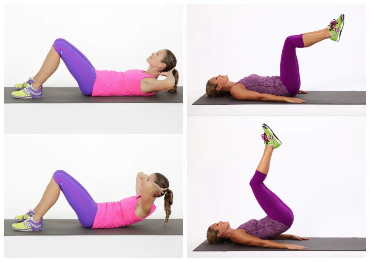 Варианты прямых скручиваний. Коллаж подготовлен из фото, находящихся в открытом доступе