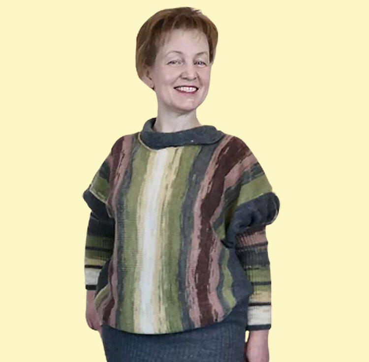 Джемпер из секционой пряжи