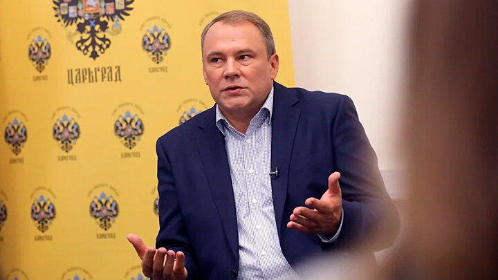 ГЛАВА РОССИЙСКОЙ ДЕЛЕГАЦИИ В ПАСЕ ПЁТР ТОЛСТОЙ. ФОТО: ТЕЛЕКАНАЛ ЦАРЬГРАД 