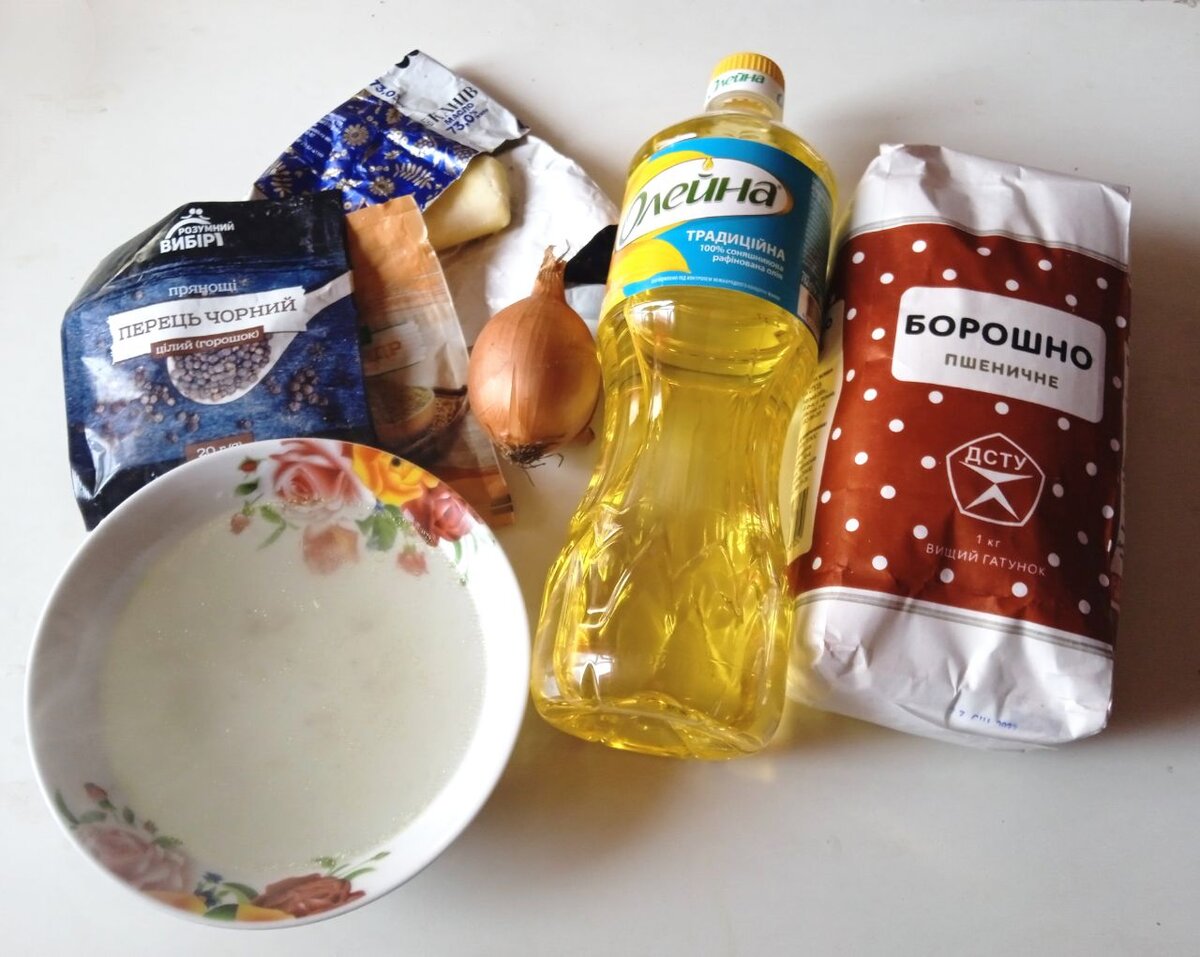 Набор продуктов для приготовления вкусной подливы, как из советской столовой 