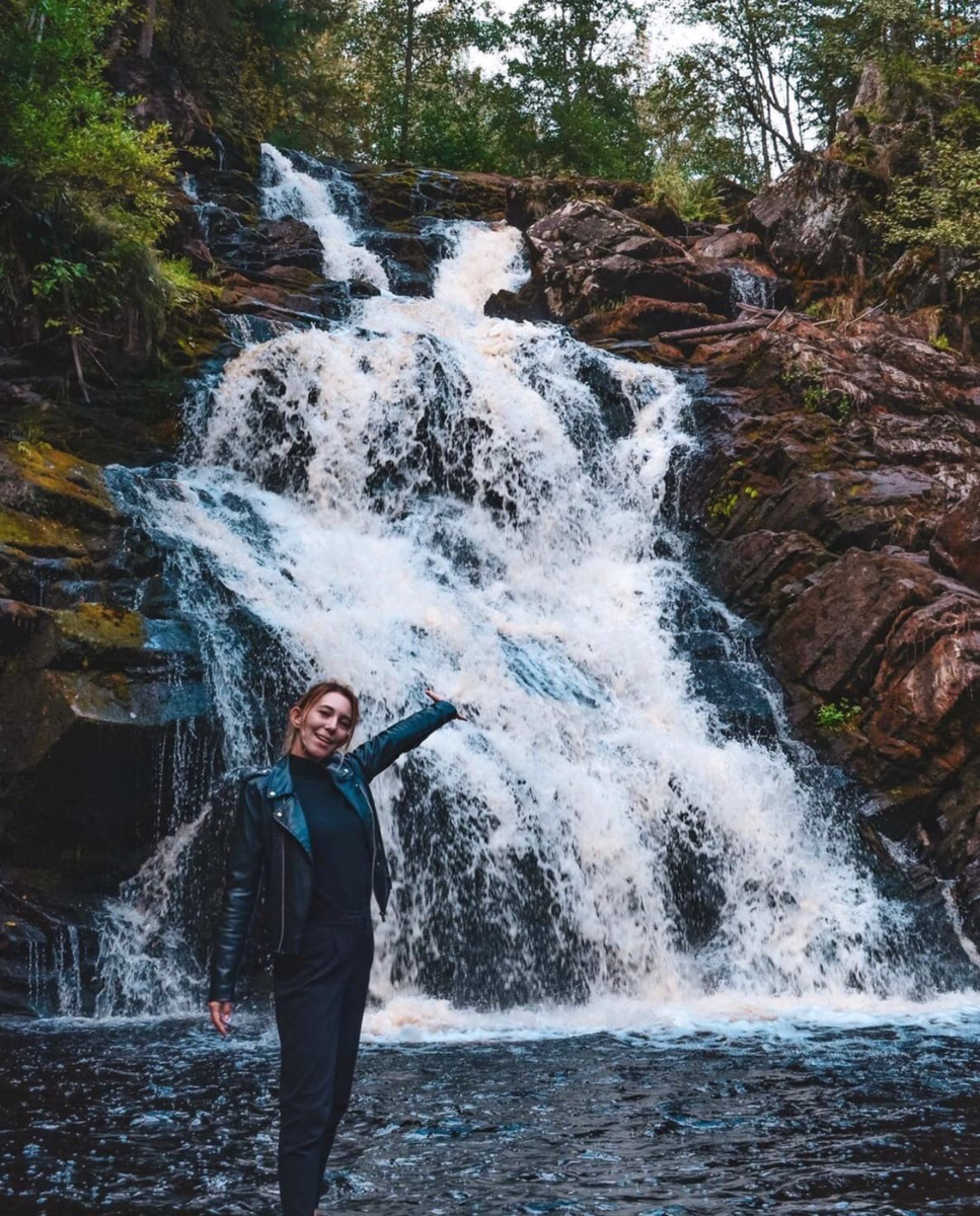 Я и водопад «Белые мосты»