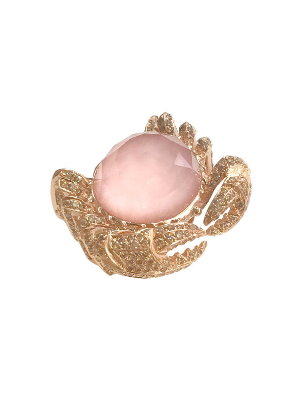 Кольцо Stephen Webster Jewels Verne из розового золота с бриллиантами и опалом

