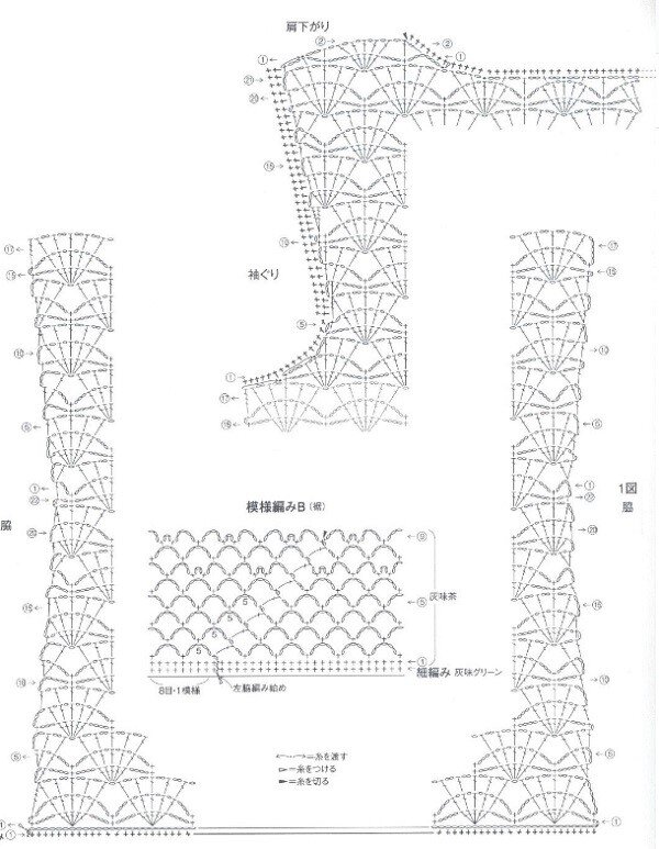 Красивые женственные кофточки крючком от японских дизайнеров, которые ...